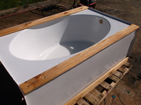 60"x36" Fiberglass Garden Tub 17" Deep